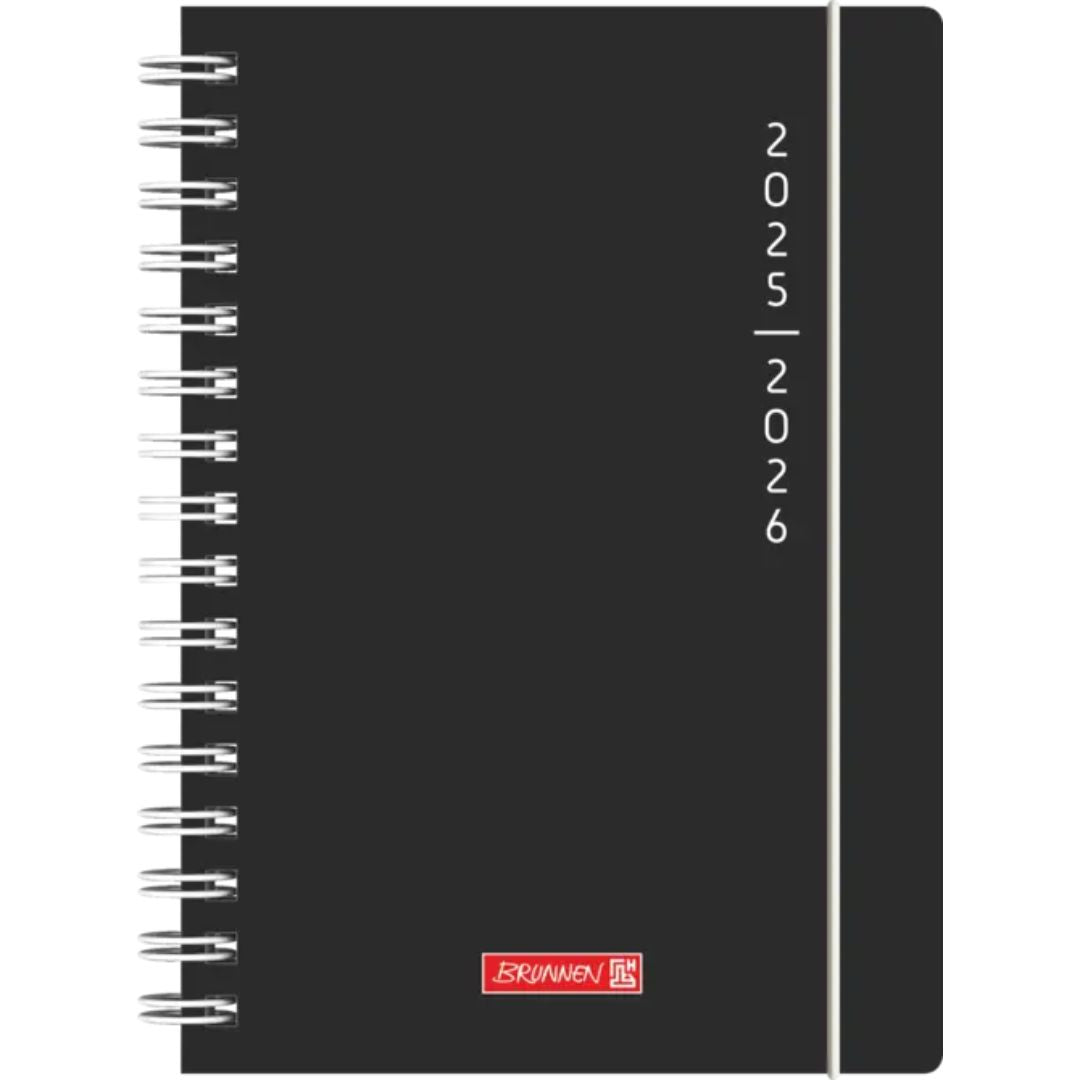 A5 Brunnen Scholastic Diary Day Per Page 2025/2026 - Black
