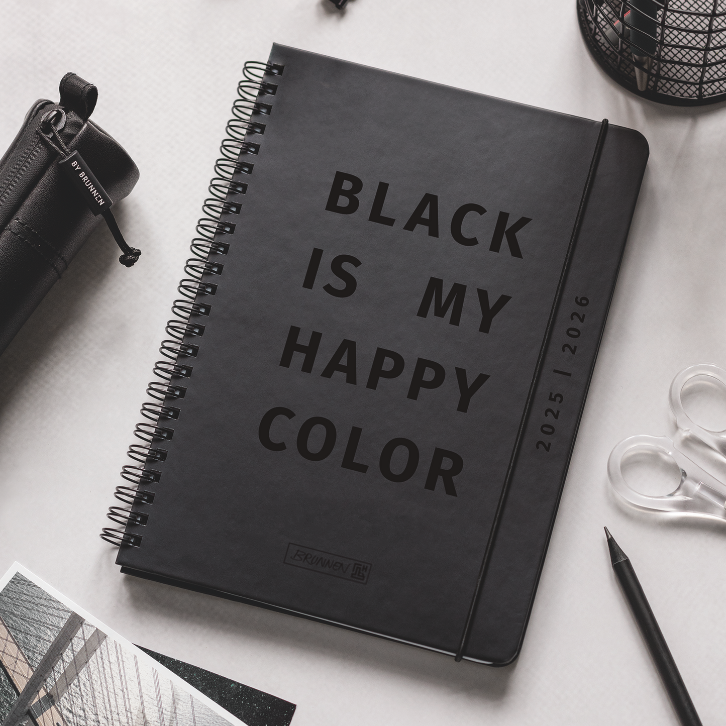 A5 Brunnen Scholastic Diary Week To View 2025/2026 - Black