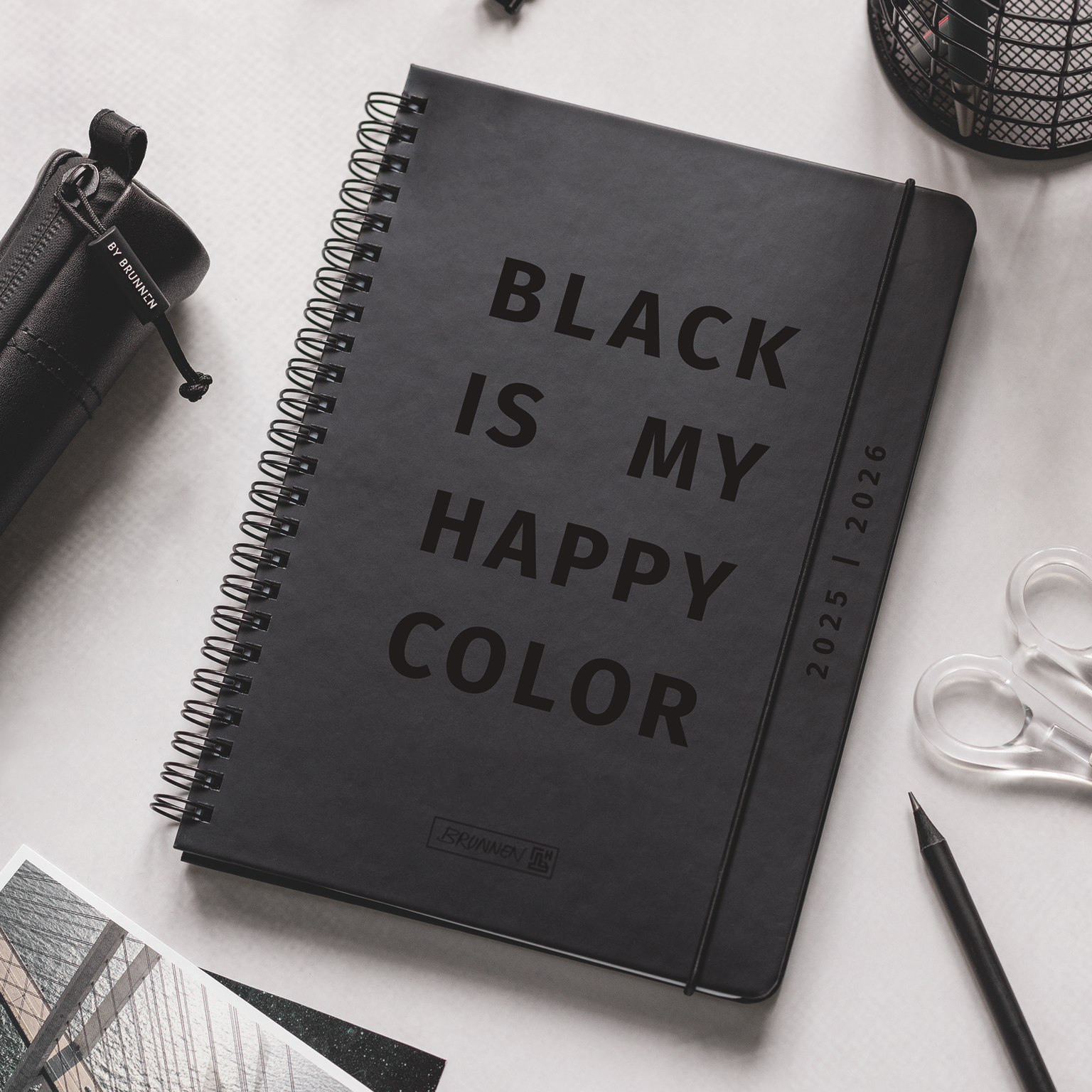A5 Brunnen Scholastic Diary Week To View 2025/2026 - Black