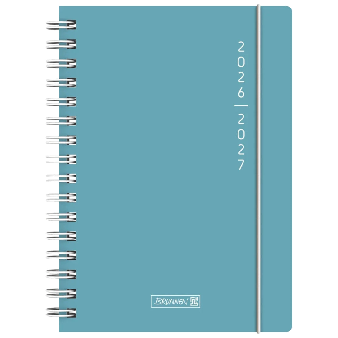 A5 Brunnen Scholastic Diary Day Per Page 2026/27 - Plain Blue