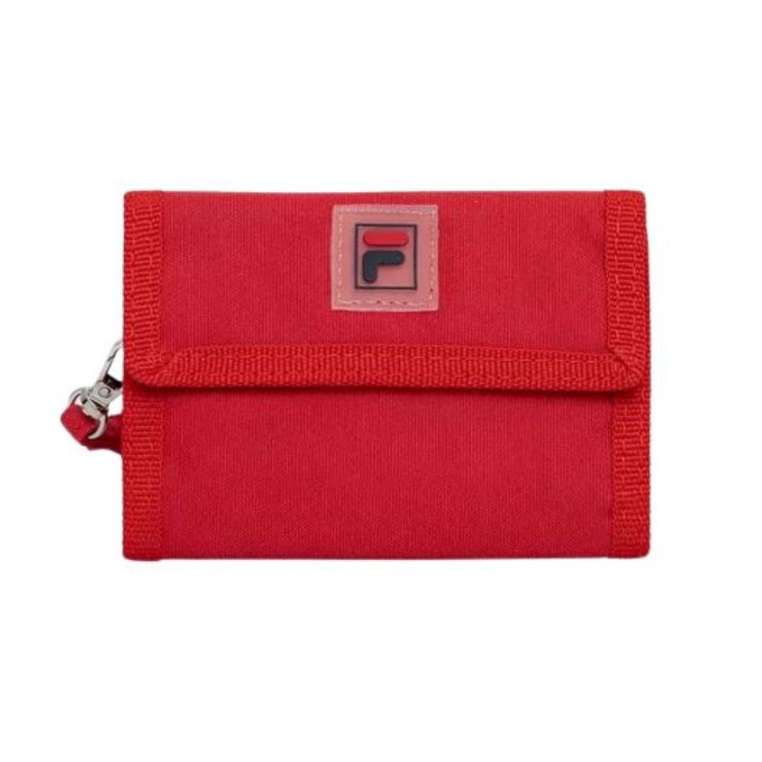 Fila Mini Coated Canvas Soft Wallet Red