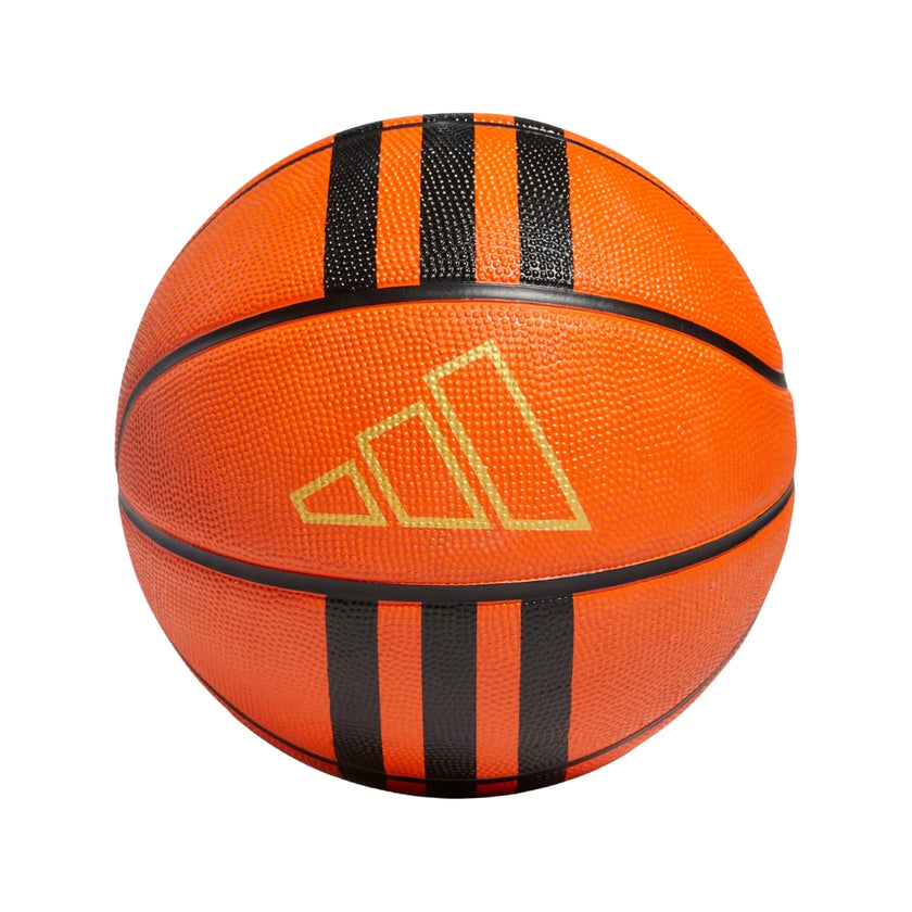 Adidas 3-Stripes Rubber X3 Basketball - Size 5 - Natural / Black / Gold Metallic