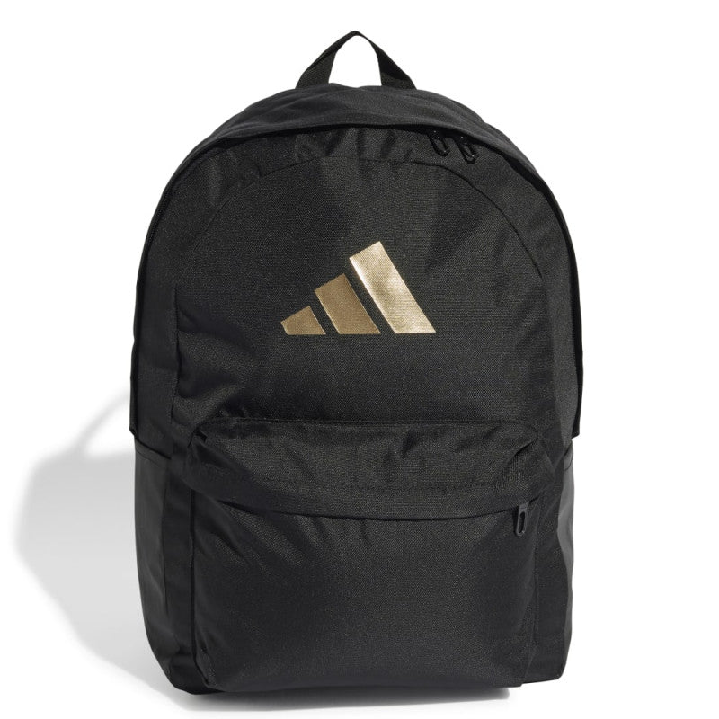 Adidas Classic 3 Bar Black/Gold Backpack - IS7048
