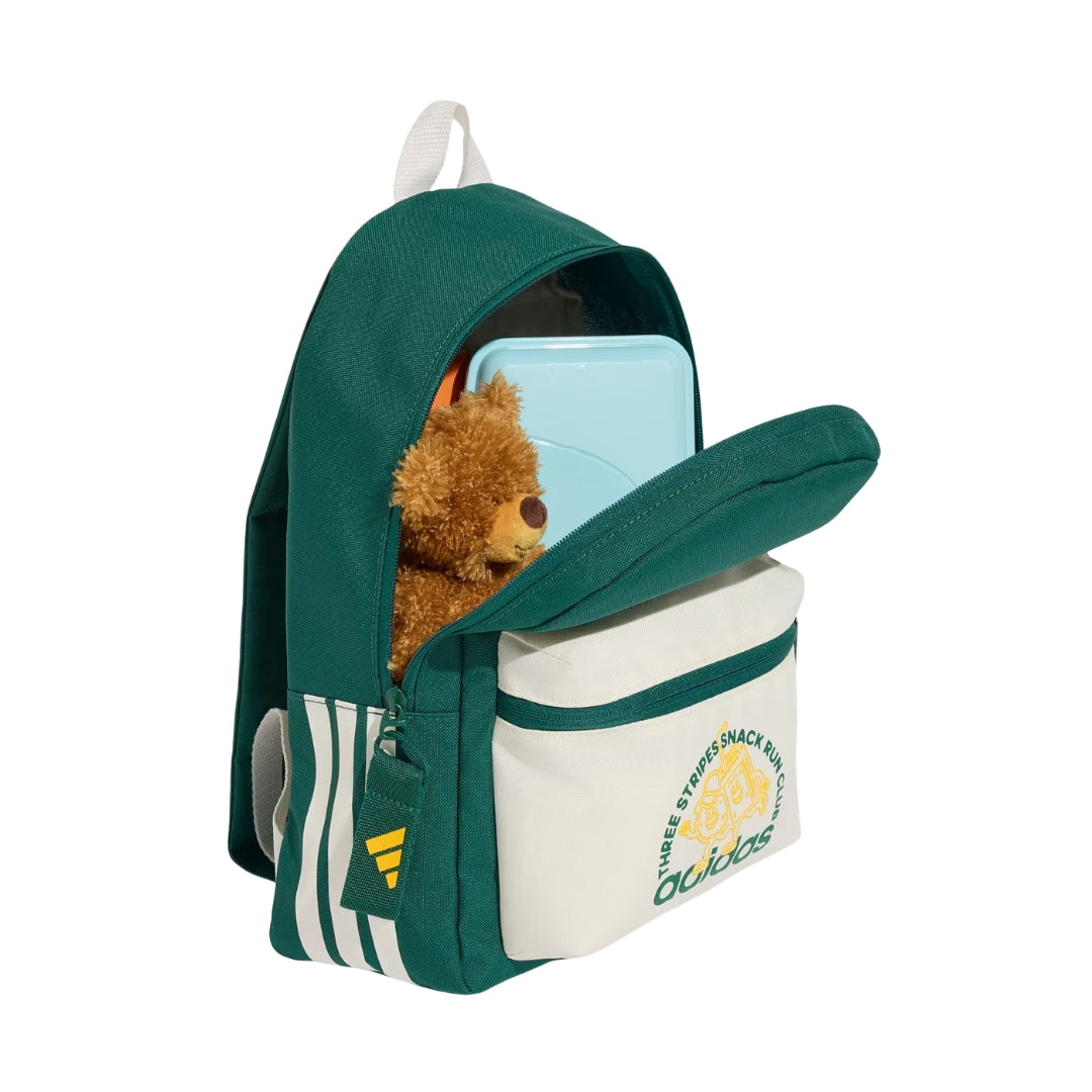 Adidas Backpack 34 x 25cm - Little Kids Snack Run Graphic - Collegiate Green / Off White