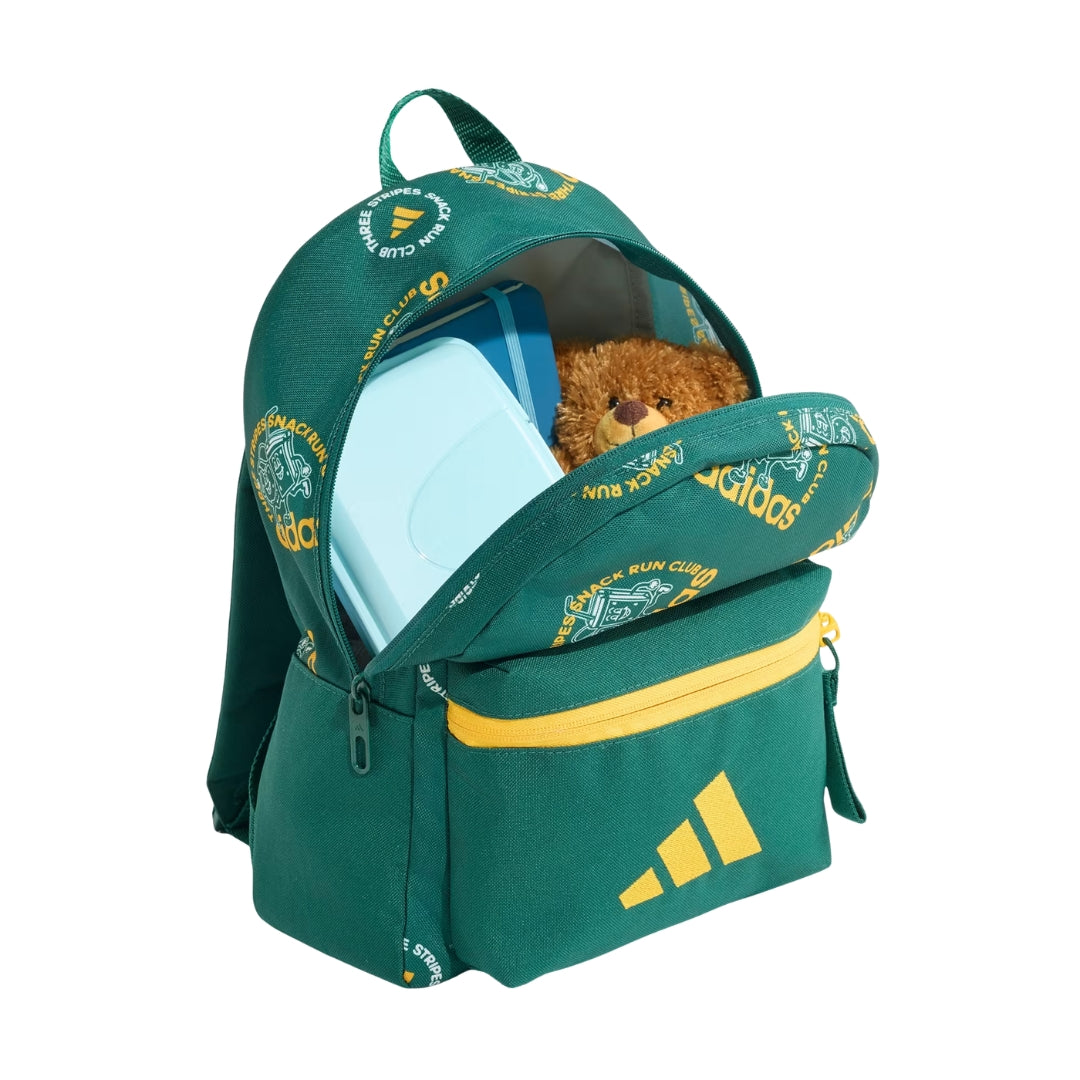Adidas Backpack 34 x 25cm - Little Kids Snack Run Graphic - Collegiate Green / Crew Yellow