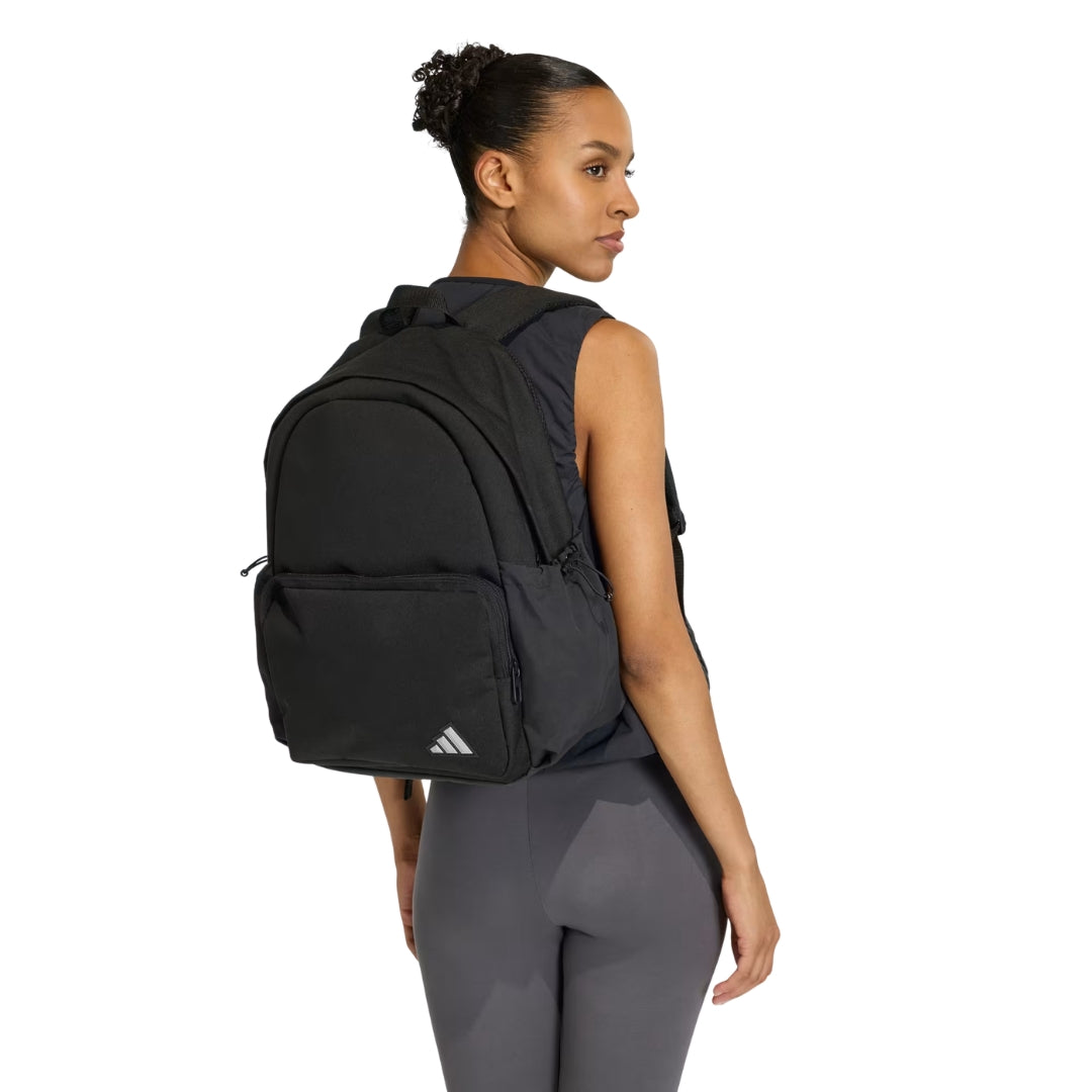 Adidas Backpack 44 x 31cm - Back To School Top - Black / Silver Metallic