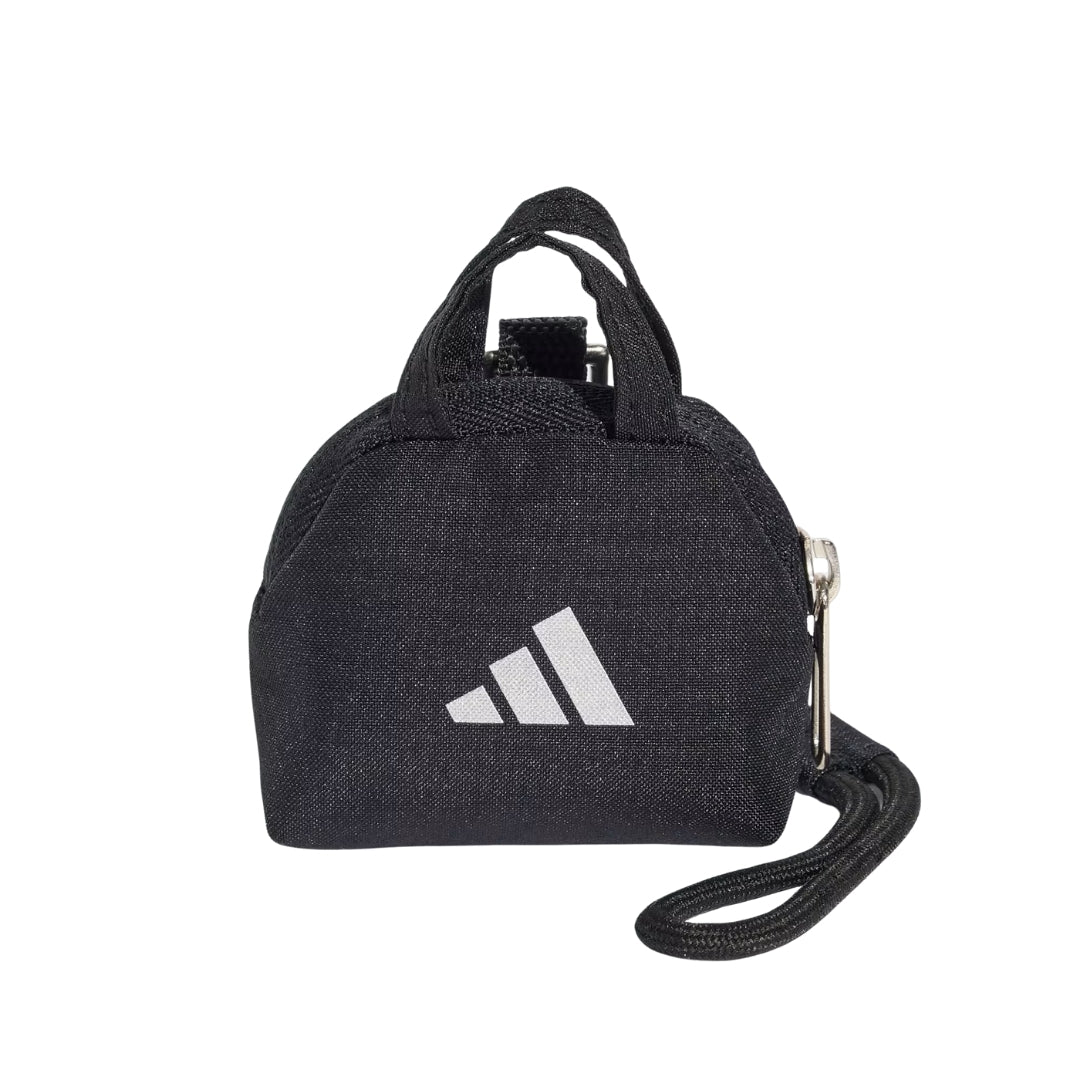 Adidas Mini Charm Bag 5.8 x 7.4cm - Black / Silver Metallic