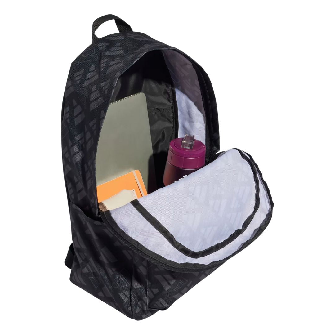 Adidas Classic Monogram Printed Backpack 44 x 31 x 15cm - Black / Grey Six / White