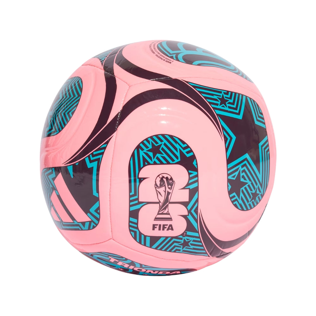 Adidas FIFA World Cup 26 Trionda Club Ball - Size 5 - Beam Pink / Noble Red / Blue