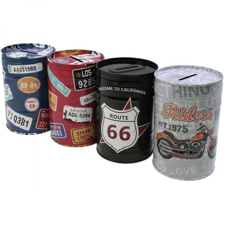 Coin Tin 12.5cm - Roads x 1pc Assortment