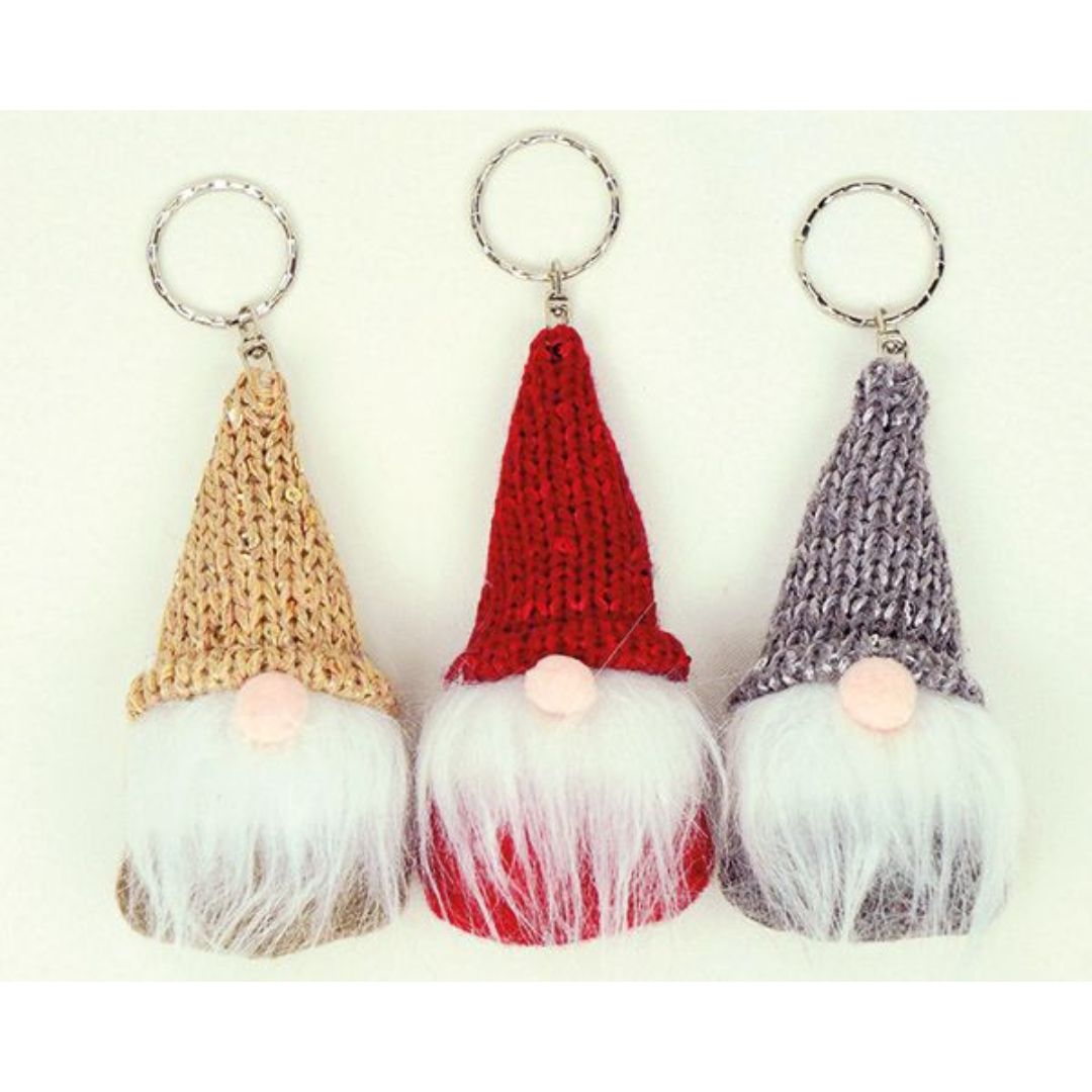 Christmas Cute Gnome Keychain x 1pc Assortment