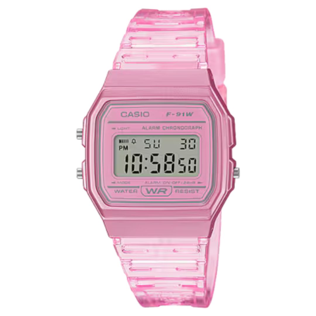 Casio F-91WS-2EF Watch - Transparent Pink