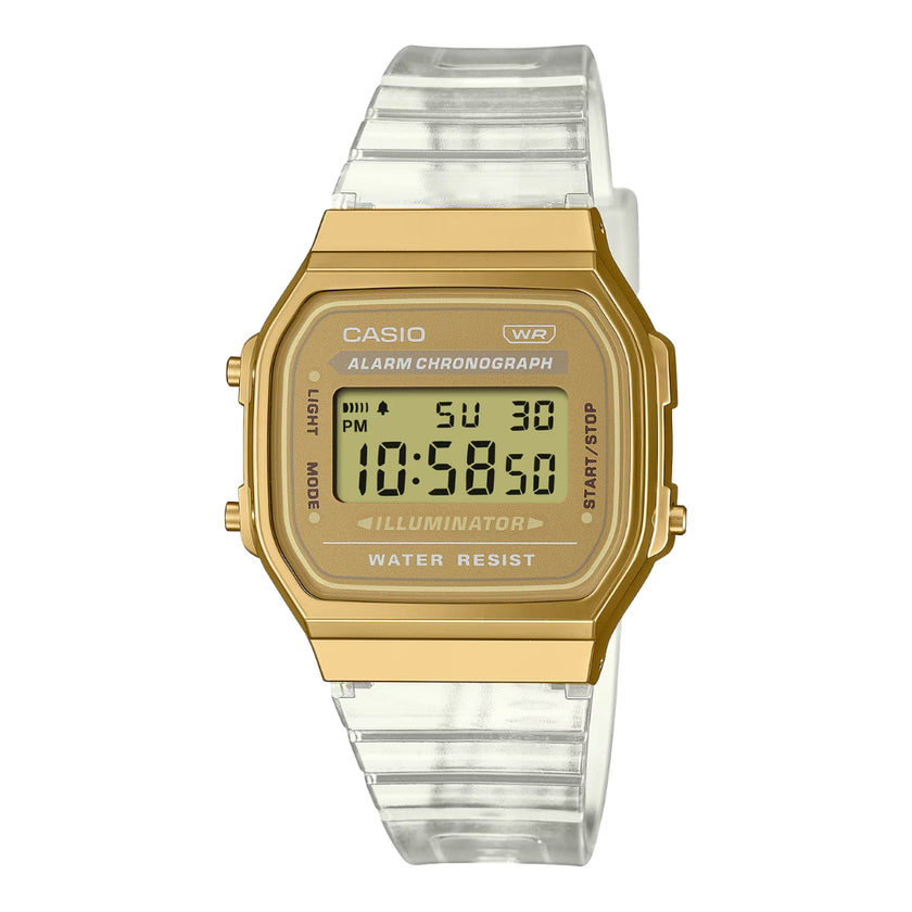 Casio Vintage A168XESG-9AEF - Gold/Transparent Wrist Watch