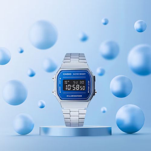 Casio Vintage A168WEM-2BEF - Blue/Silver Wrist Watch