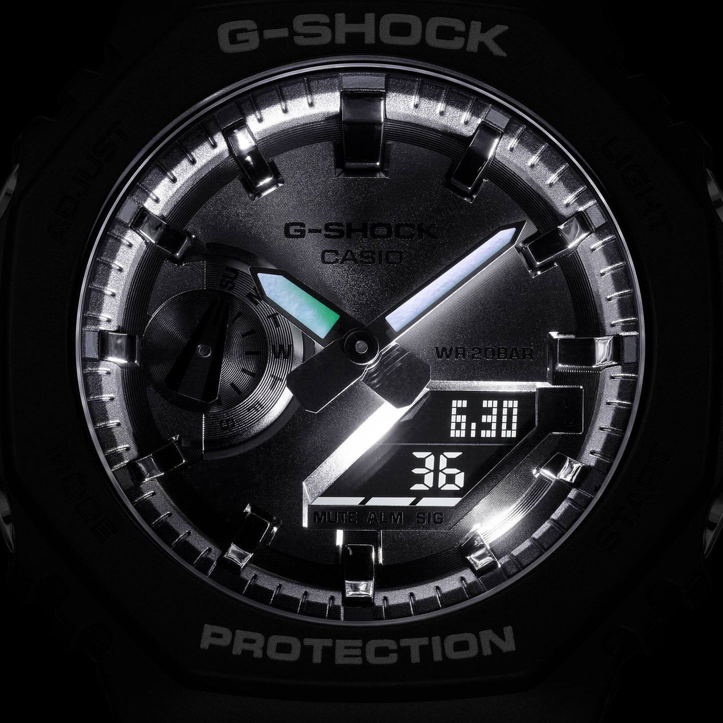Casio G-Shock GA-2100SB-1AER - Silver/Black Wrist Watch