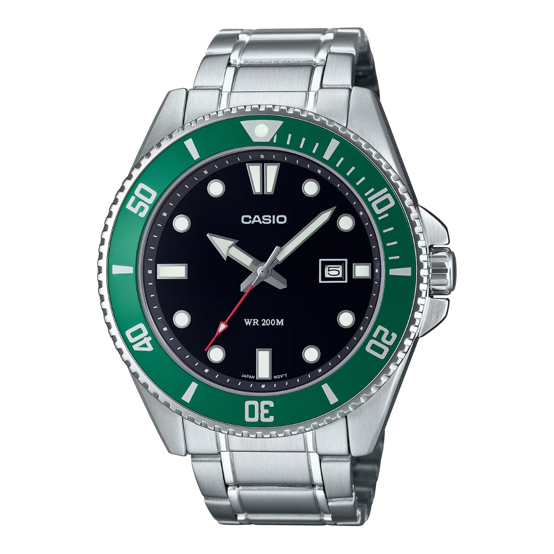 Casio MDV-107D-3AVEF - Green/Silver Wrist Watch