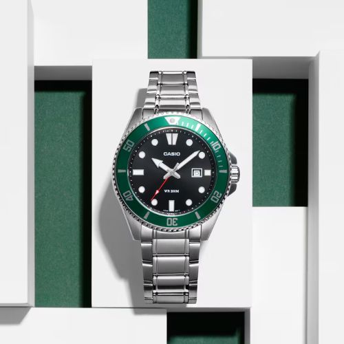 Casio MDV-107D-3AVEF - Green/Silver Wrist Watch