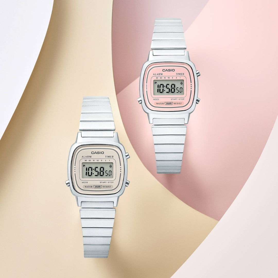 Casio LA670WEA-8AEF - Beige/Silver Wrist Watch