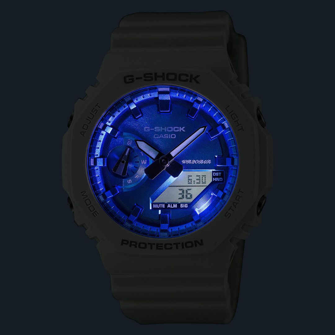 Casio G-Shock GA-2100WS-7AER - Blue/White Wrist Watch