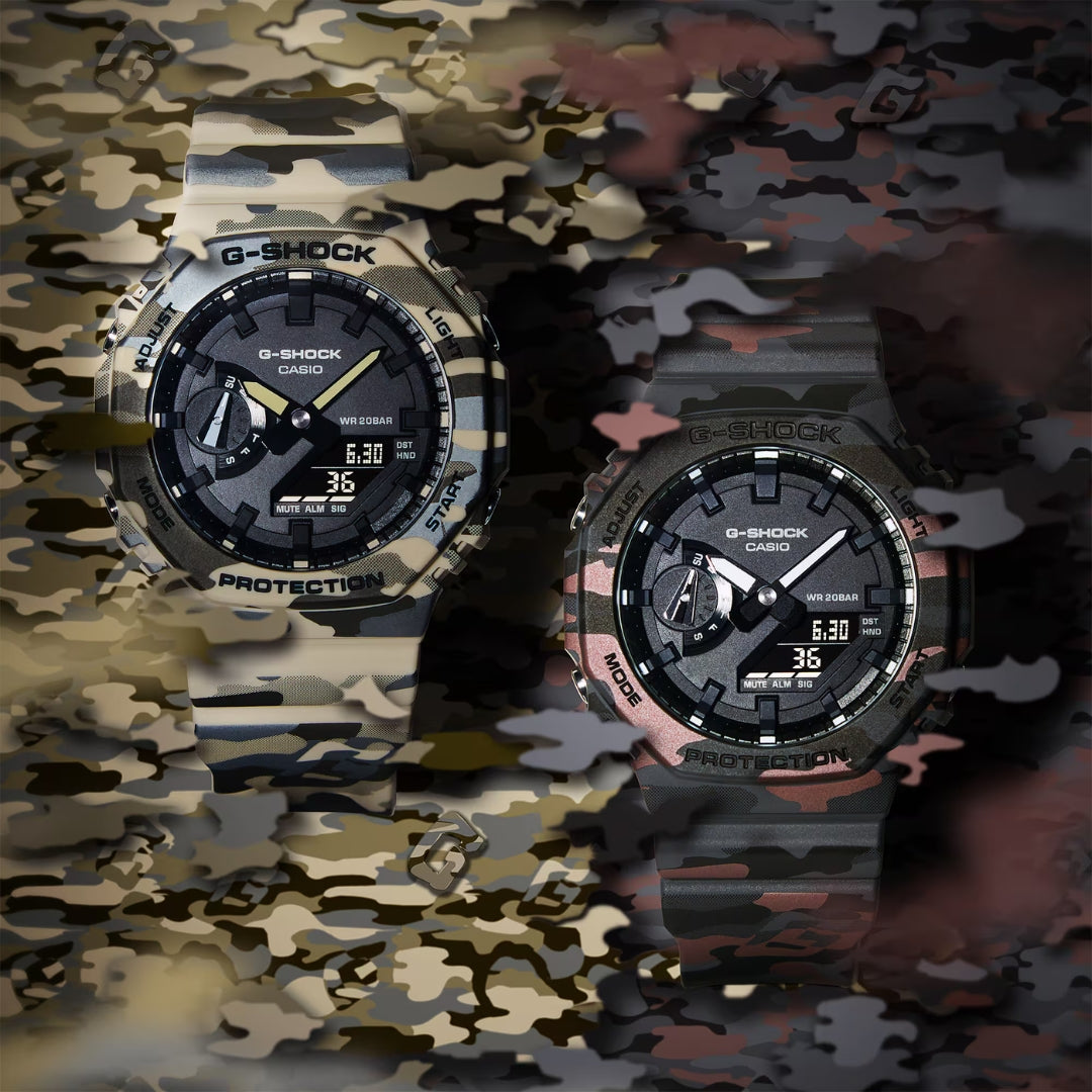 Casio G-Shock GA-2100CM-8AER - Camouflage/Grey Wrist Watch