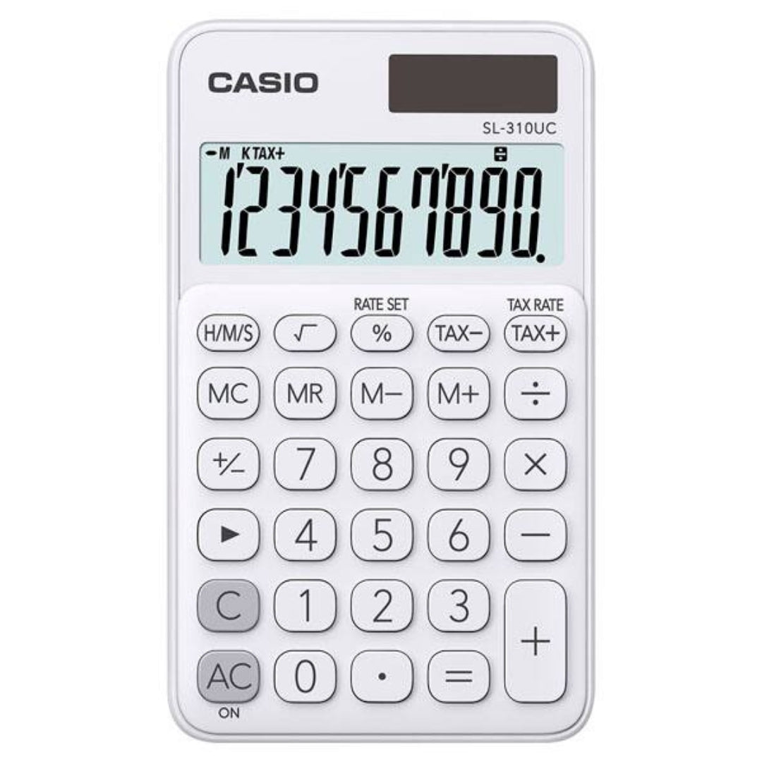 Casio SL-310UC Calculator - My Style, My Colour - White