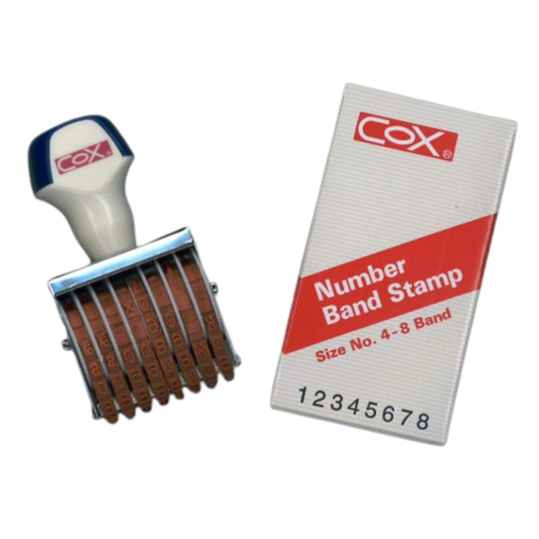 Cox Number Band Stamp Size 4-8