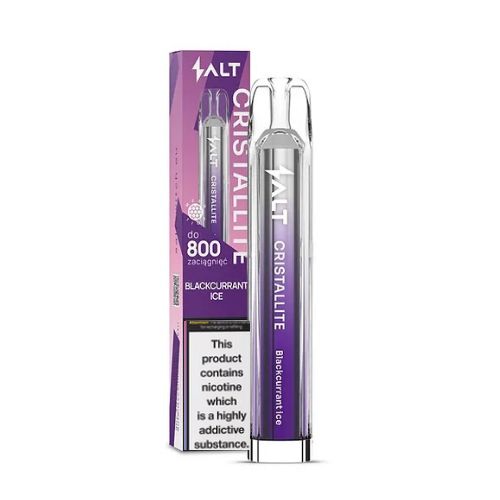 Salt Cristallite E-Cigarette Up To 800 Puffs 20mg 2ml - Blackcurrant Ice