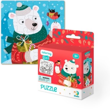 Dodo Colouring Puzzle 2 In 1 The Christmas bear +3y