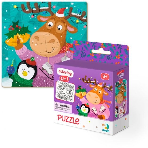 Dodo Colouring Puzzle 2 In 1 A magical Christmas +3y