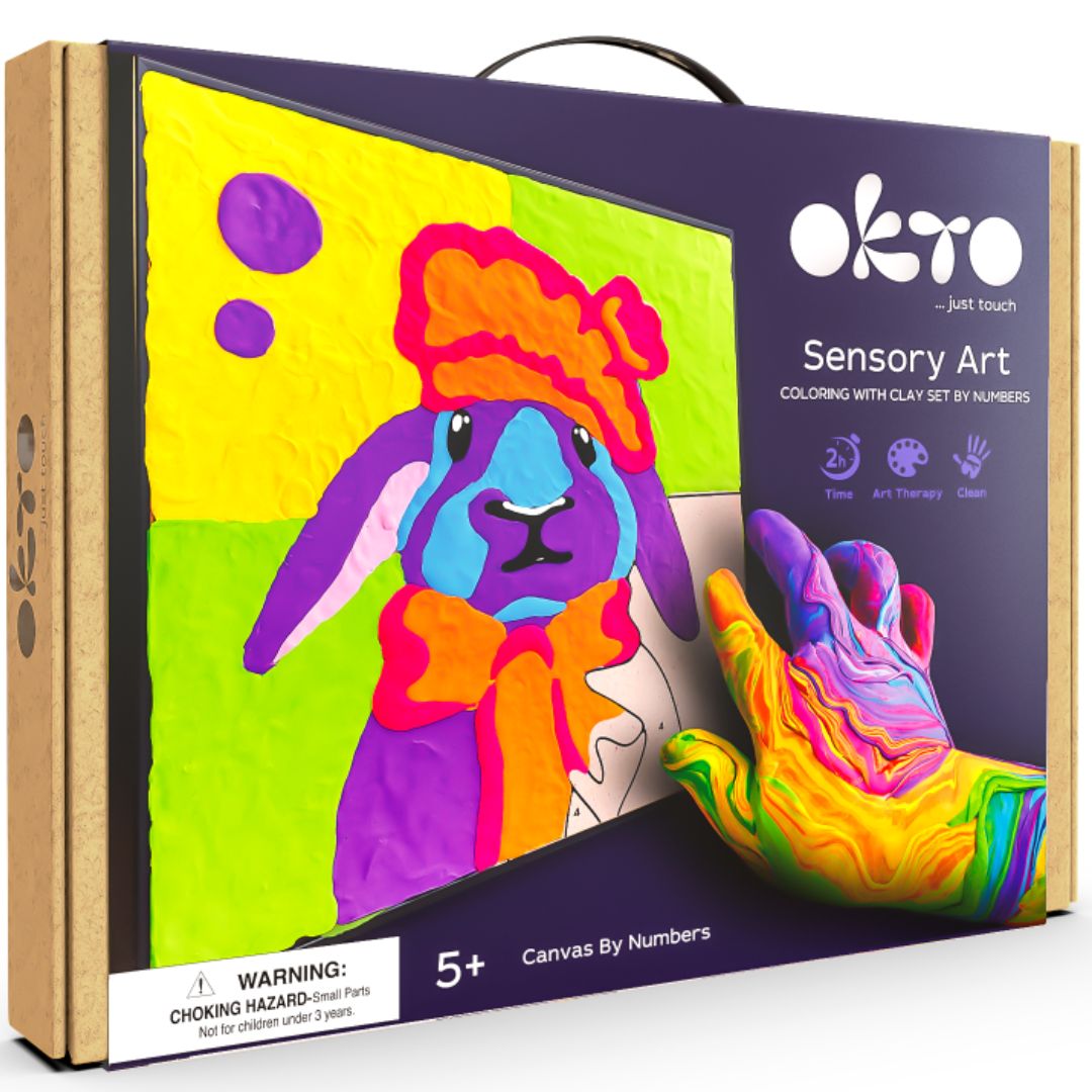 Okto Air Clay Canvas By Numbers - Bunny +5