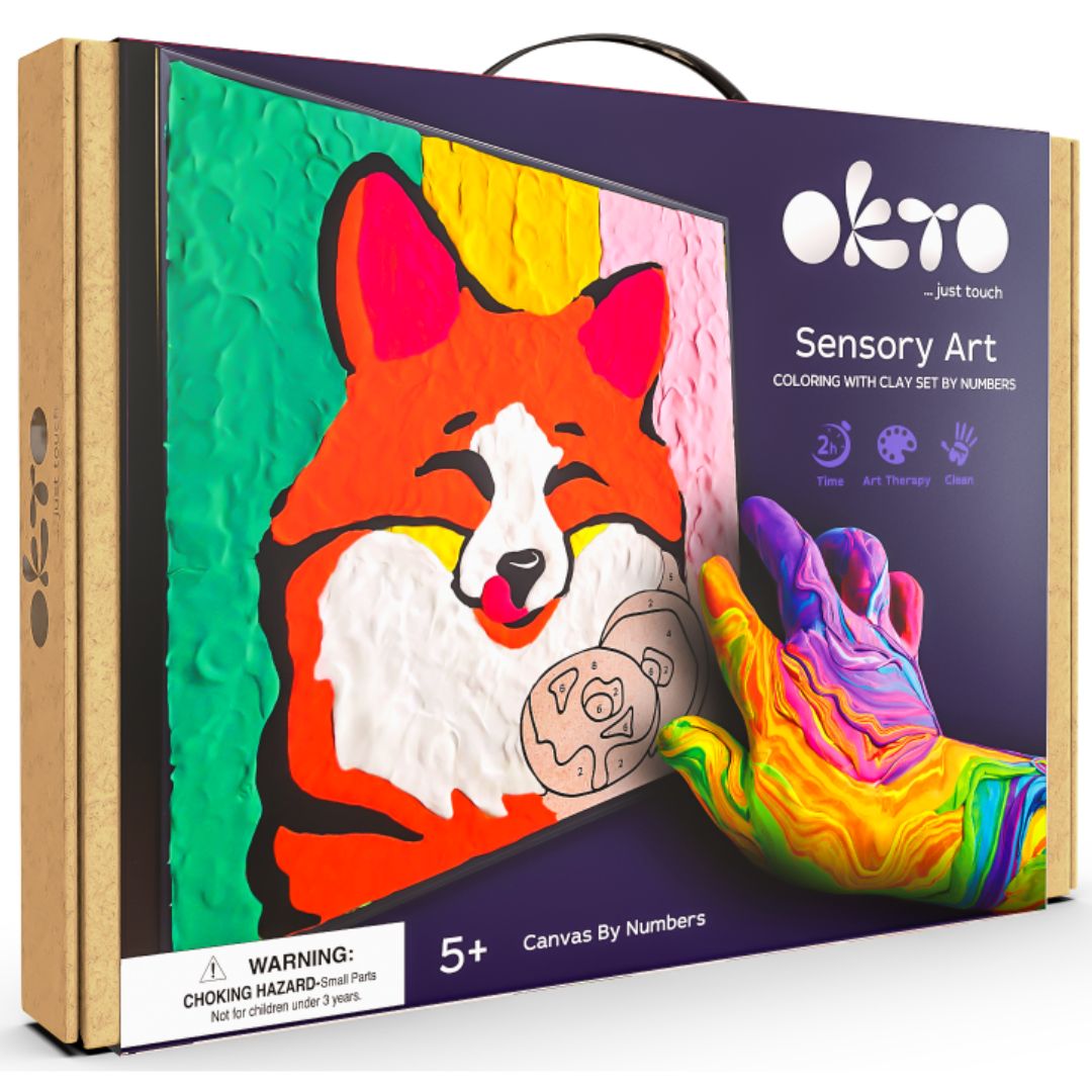 Okto Air Clay Canvas By Numbers - Fox +5