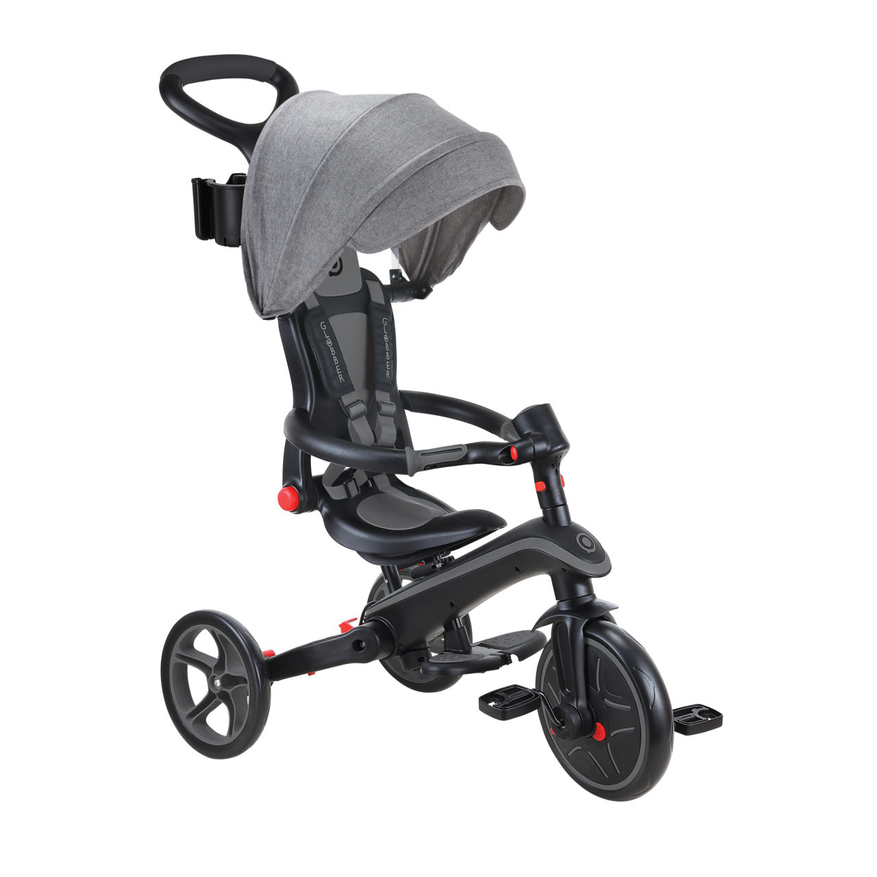 Globber Explorer Trike Foldable 4 In 1 - Black/Grey