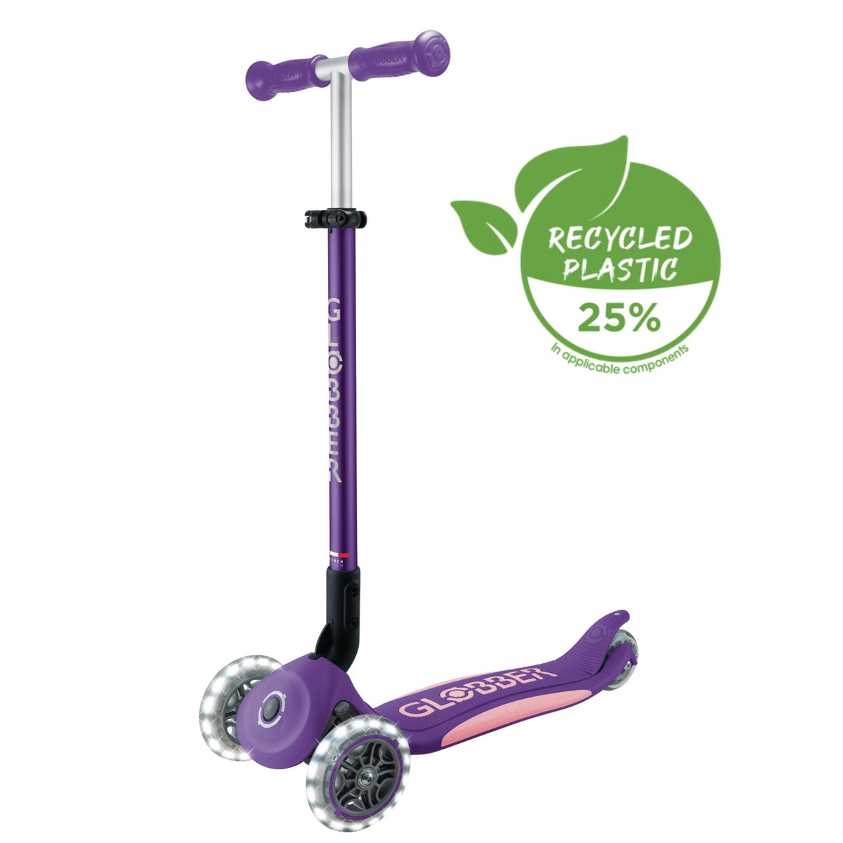 Globber Elite Lights - +3y Max 50kg - Dark Purple