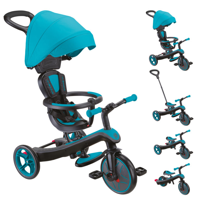 Globber Explorer Trike 4 In 1 - Teal