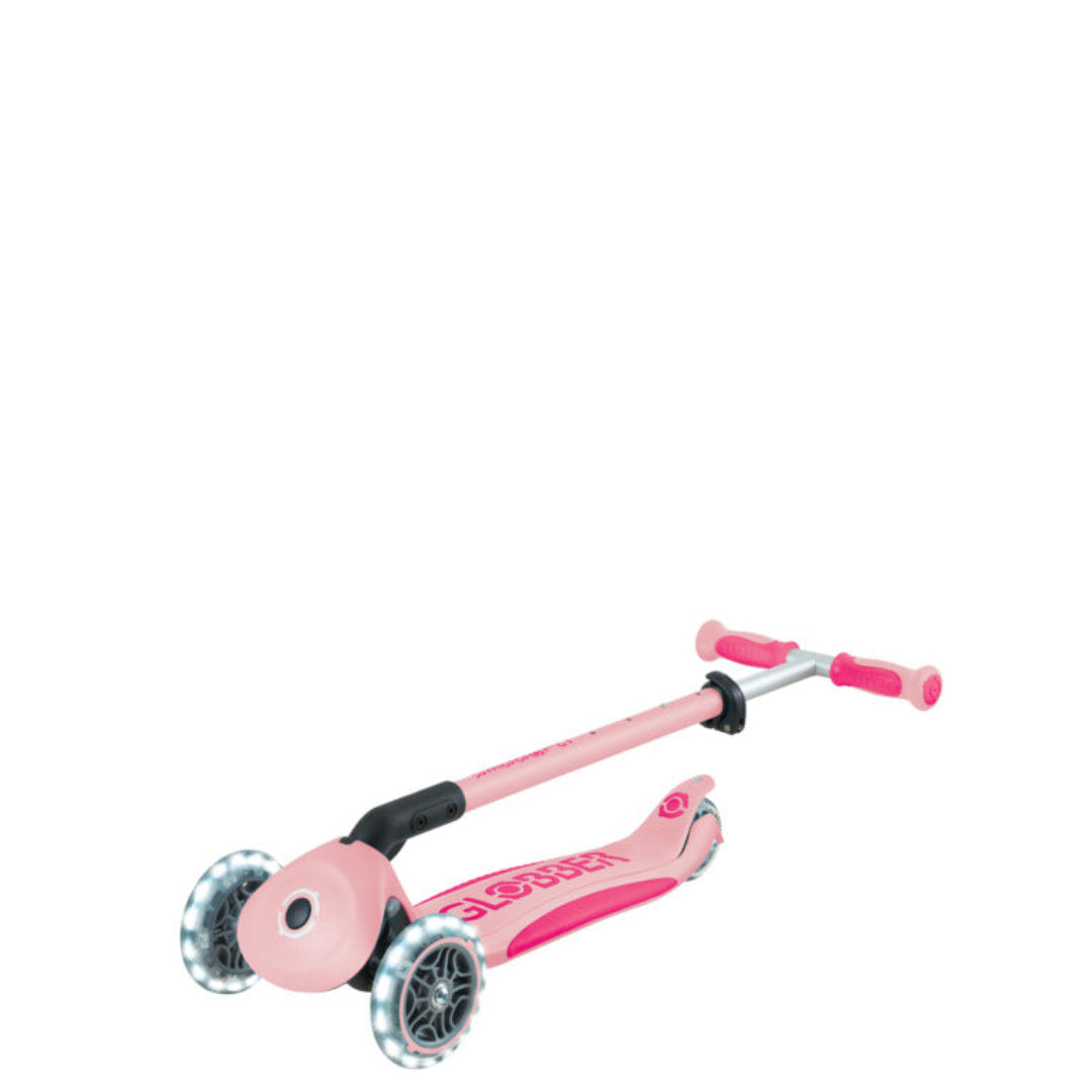 Globber Go-Up Deluxe Lights 3 In 1 Max 50kg - Pastel Pink