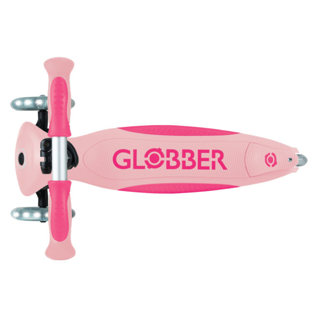 Globber Go-Up Deluxe Lights 3 In 1 Max 50kg - Pastel Pink