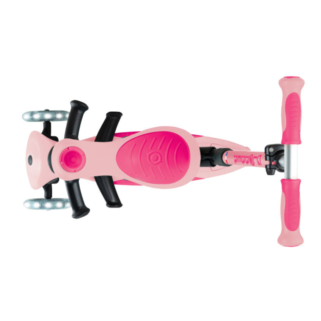 Globber Go-Up Deluxe Lights 3 In 1 Max 50kg - Pastel Pink