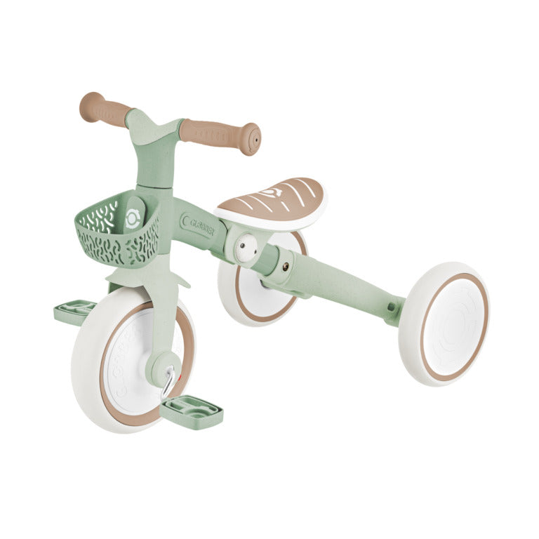 Globber Learning Trike 3-In-1 Plus ECOLOGIC - 12-36m Max 20kg - Pistachio