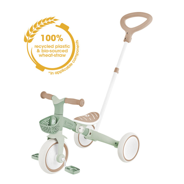 Globber Learning Trike 3-In-1 Plus ECOLOGIC - 12-36m Max 20kg - Pistachio