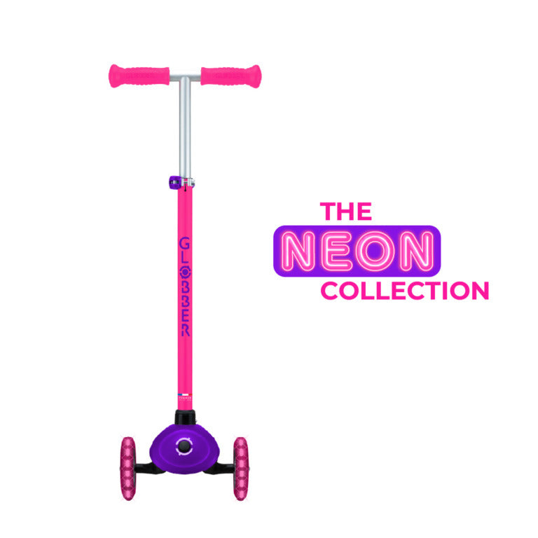 Globber Primo Plus Lights Neon - +3y Max 50kg - Neon Pink