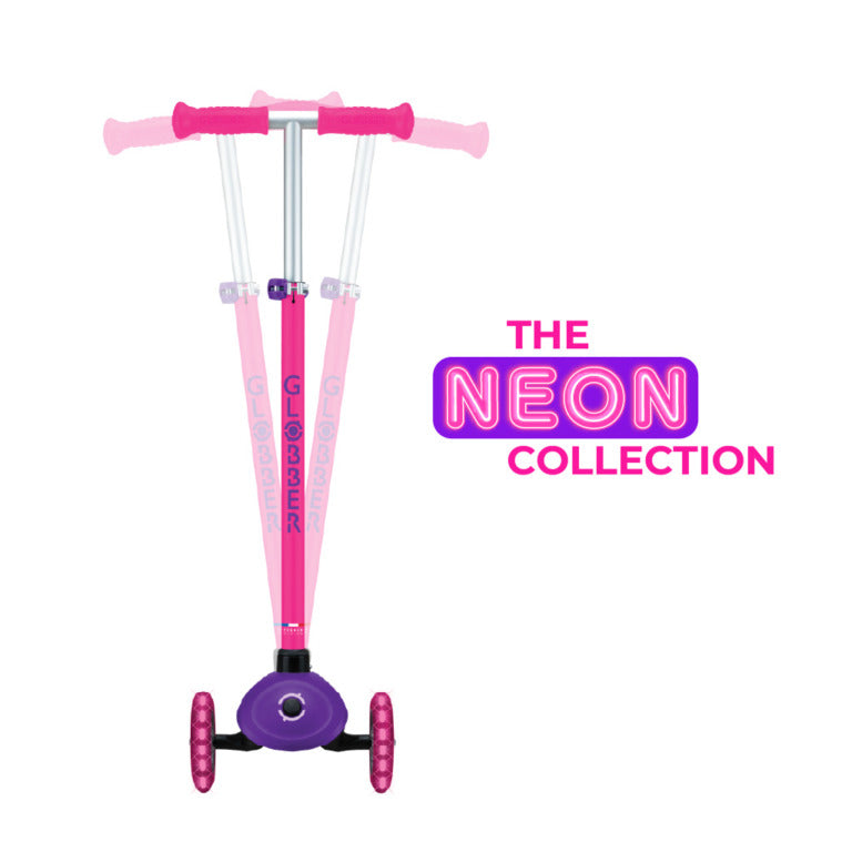 Globber Primo Plus Lights Neon - +3y Max 50kg - Neon Pink