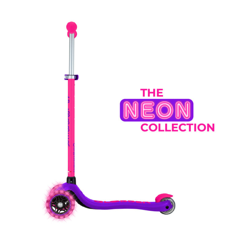 Globber Primo Plus Lights Neon - +3y Max 50kg - Neon Pink