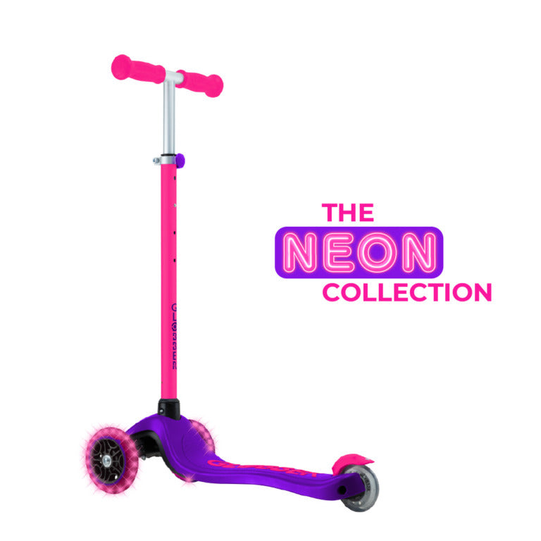 Globber Primo Plus Lights Neon - +3y Max 50kg - Neon Pink