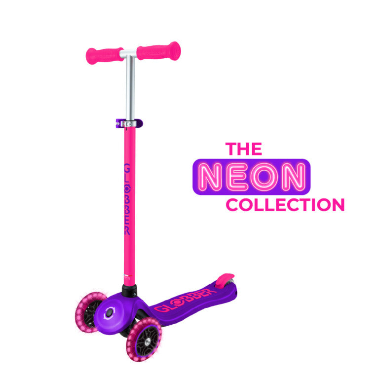 Globber Primo Plus Lights Neon - +3y Max 50kg - Neon Pink