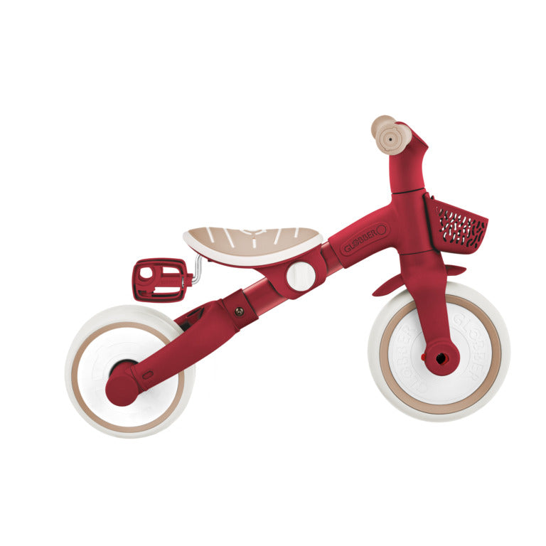 Globber Learning Trike 3-In-1 Plus ECOLOGIC - 12-36m Max 20kg - Vintage Red