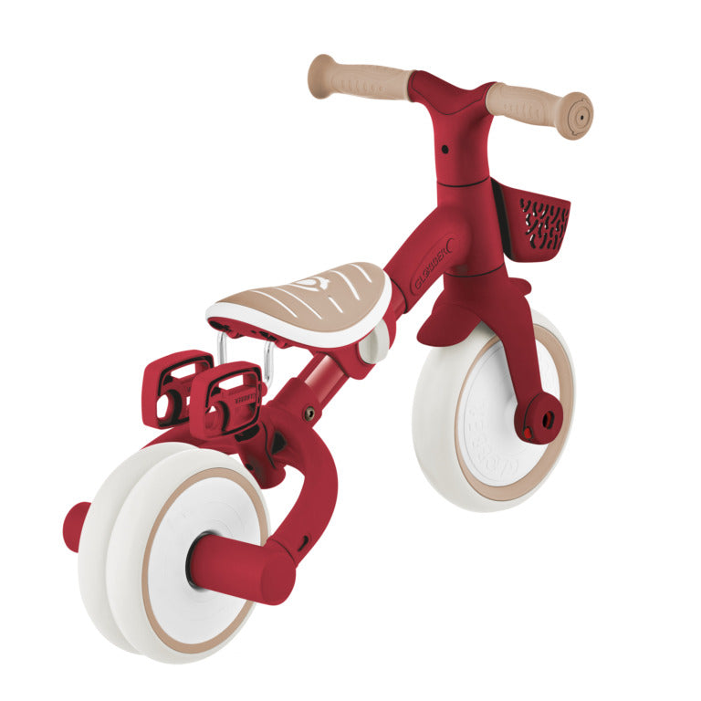 Globber Learning Trike 3-In-1 Plus ECOLOGIC - 12-36m Max 20kg - Vintage Red