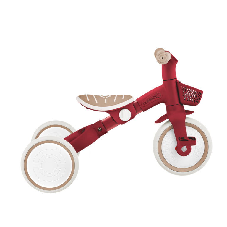 Globber Learning Trike 3-In-1 Plus ECOLOGIC - 12-36m Max 20kg - Vintage Red