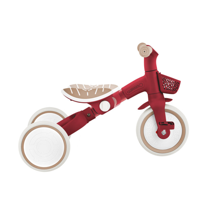 Globber Learning Trike 3-In-1 Plus ECOLOGIC - 12-36m Max 20kg - Vintage Red