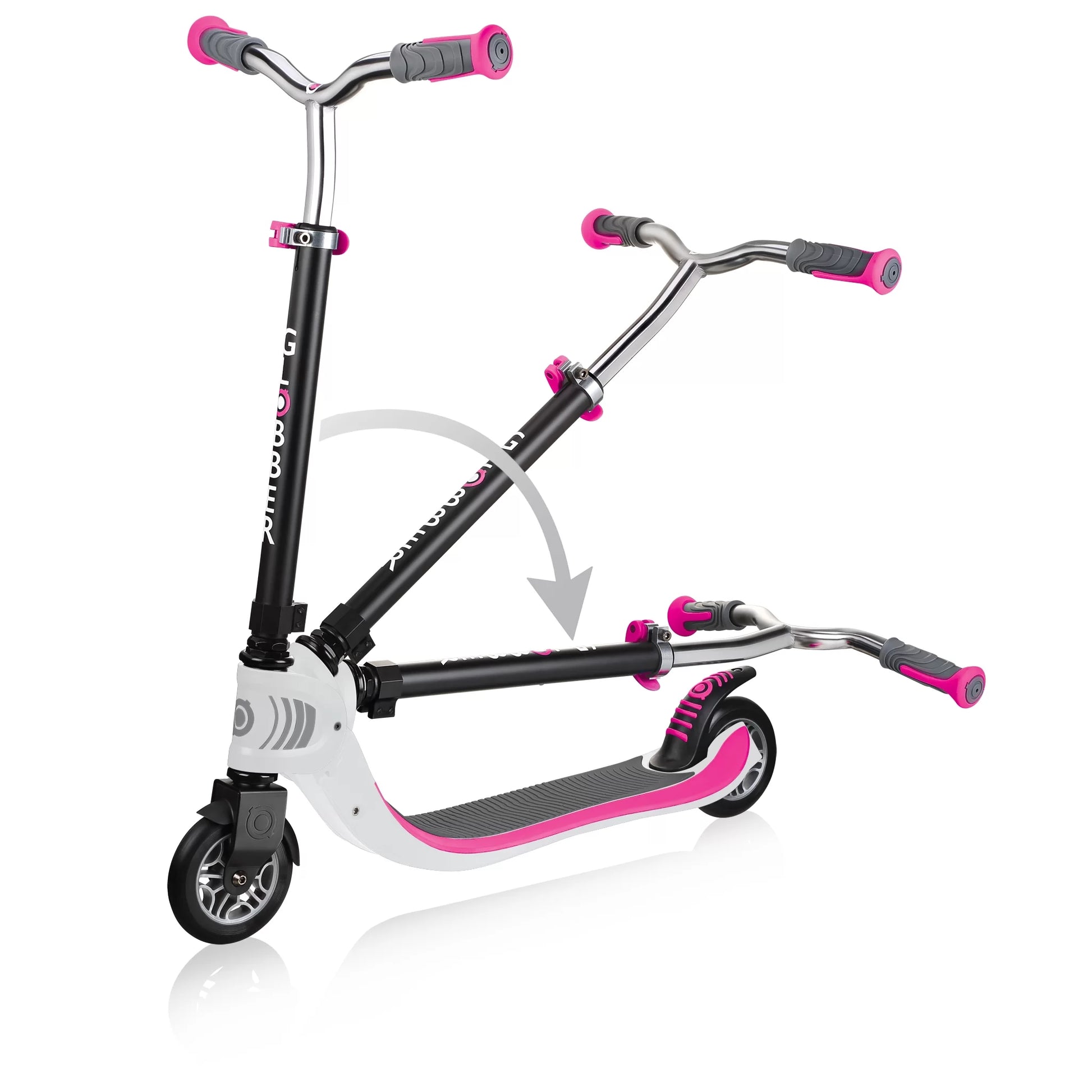 Globber Flow Foldable 2 Wheels - White/Pink