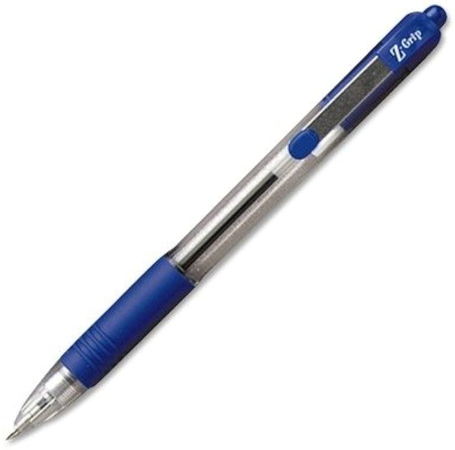 Zebra Grip Disposable Retractable Ballpoint Pen - Blue